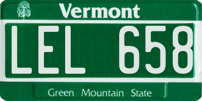 VT license plate LEL658
