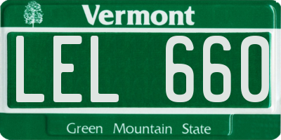 VT license plate LEL660