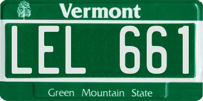 VT license plate LEL661