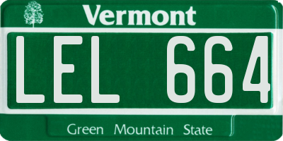 VT license plate LEL664