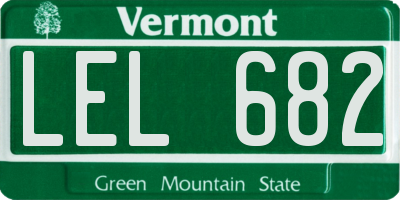 VT license plate LEL682