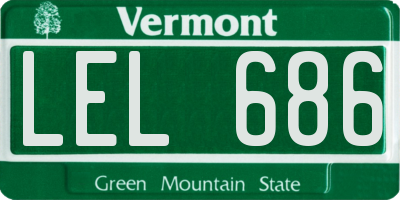 VT license plate LEL686