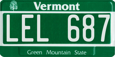 VT license plate LEL687