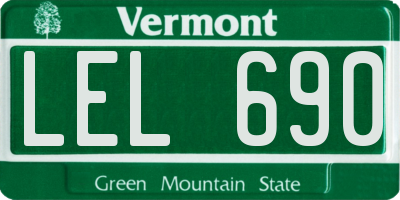 VT license plate LEL690