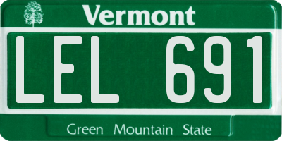 VT license plate LEL691