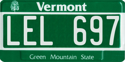 VT license plate LEL697