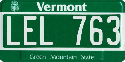 VT license plate LEL763