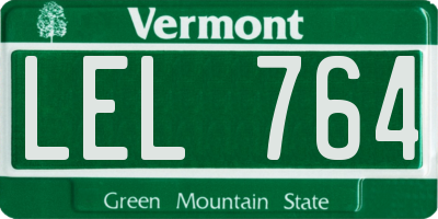 VT license plate LEL764