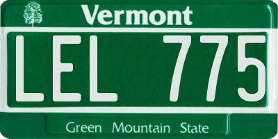 VT license plate LEL775