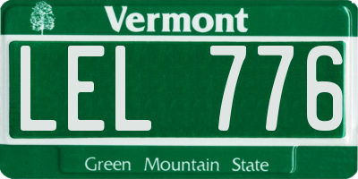 VT license plate LEL776