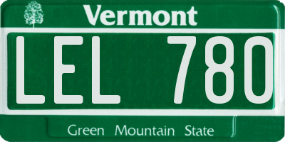 VT license plate LEL780