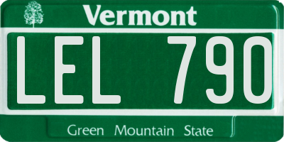 VT license plate LEL790