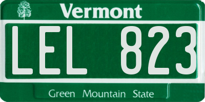 VT license plate LEL823