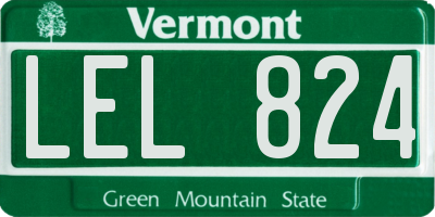 VT license plate LEL824
