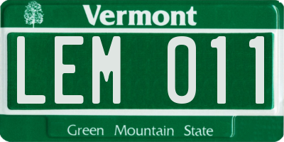 VT license plate LEM011
