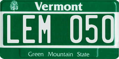 VT license plate LEM050