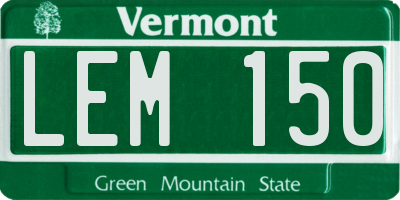 VT license plate LEM150