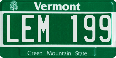 VT license plate LEM199