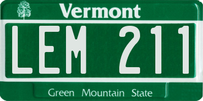 VT license plate LEM211