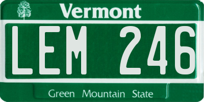 VT license plate LEM246