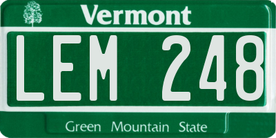 VT license plate LEM248