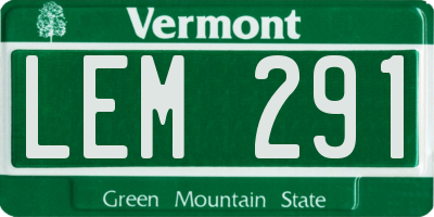 VT license plate LEM291
