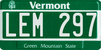 VT license plate LEM297
