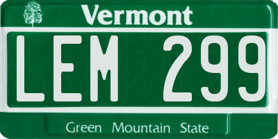 VT license plate LEM299
