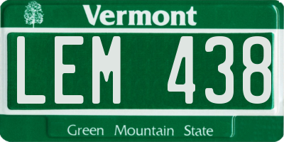 VT license plate LEM438
