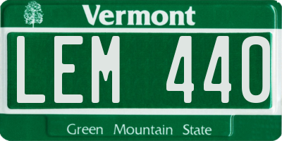 VT license plate LEM440