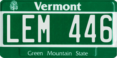 VT license plate LEM446