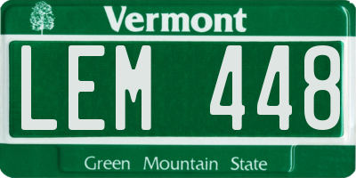 VT license plate LEM448
