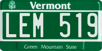 VT license plate LEM519