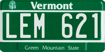 VT license plate LEM621