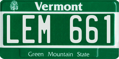 VT license plate LEM661