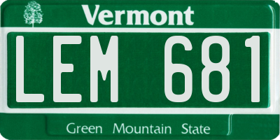 VT license plate LEM681