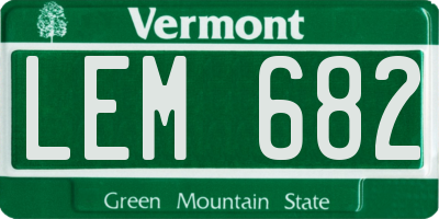 VT license plate LEM682