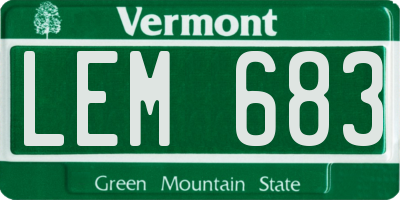 VT license plate LEM683
