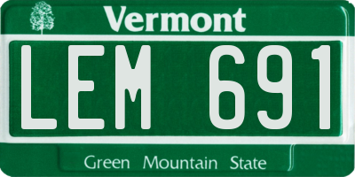 VT license plate LEM691