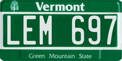 VT license plate LEM697