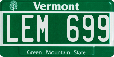 VT license plate LEM699