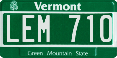 VT license plate LEM710