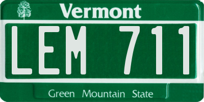 VT license plate LEM711