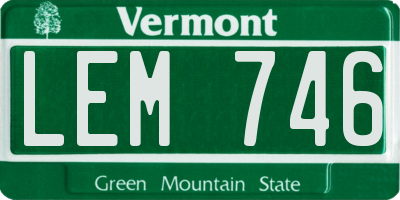VT license plate LEM746