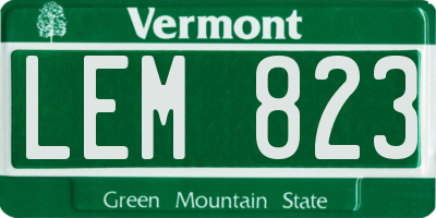 VT license plate LEM823