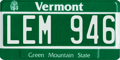 VT license plate LEM946