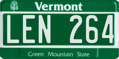 VT license plate LEN264