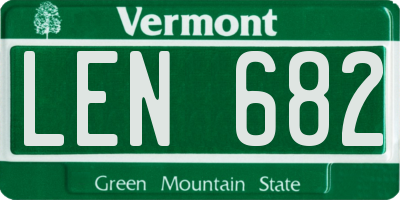 VT license plate LEN682