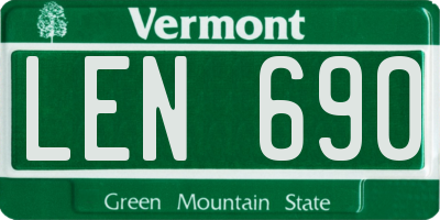 VT license plate LEN690