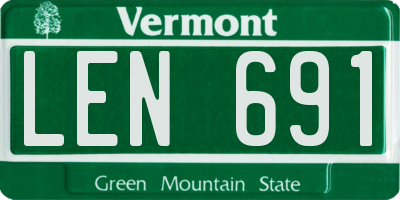VT license plate LEN691